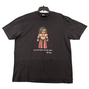 The Dirt Label Sho Nuff Bear Shirt Mens XL Black Graphic Streetwear USA Made